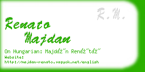 renato majdan business card